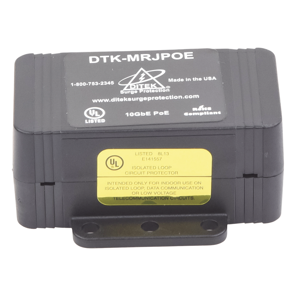 [DTK-MRJPOE] Protector PoE / RJ45 Hembra / 10 GbE / PoE y HiPoE / Cámaras IP y WAP