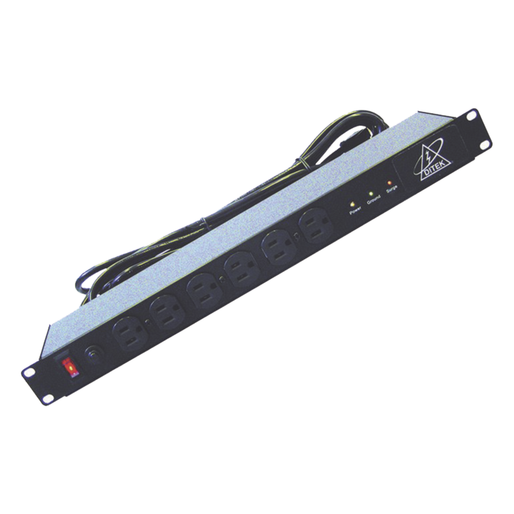 Protector Contra Sobretensiones de 120 VCA 1U, 12 Salidas