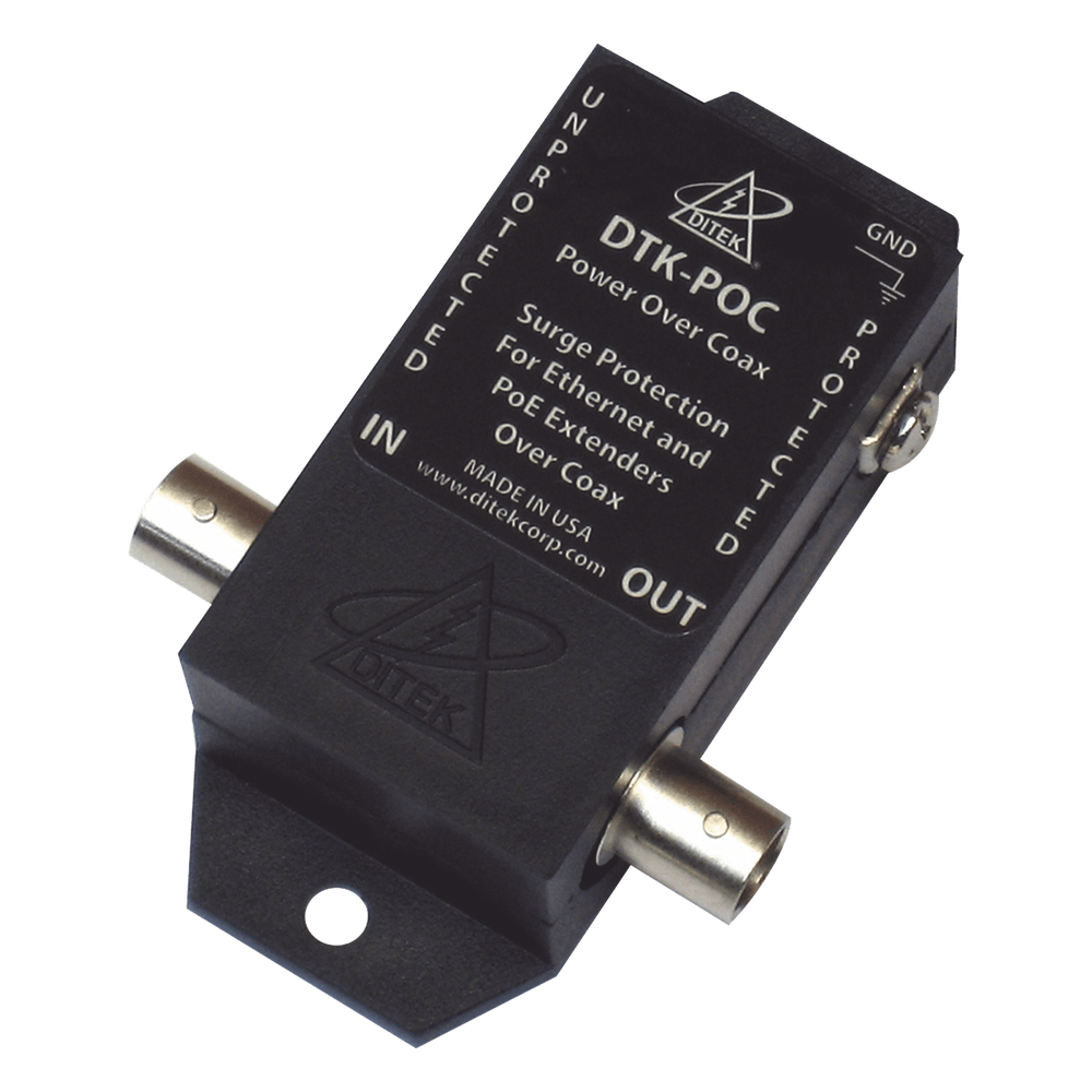 [DTKPOC] Protector Coaxial PoE / BNC Hembra / 75 Ohms / Ethernet 10 / 100 / Cámaras IP y Extensores