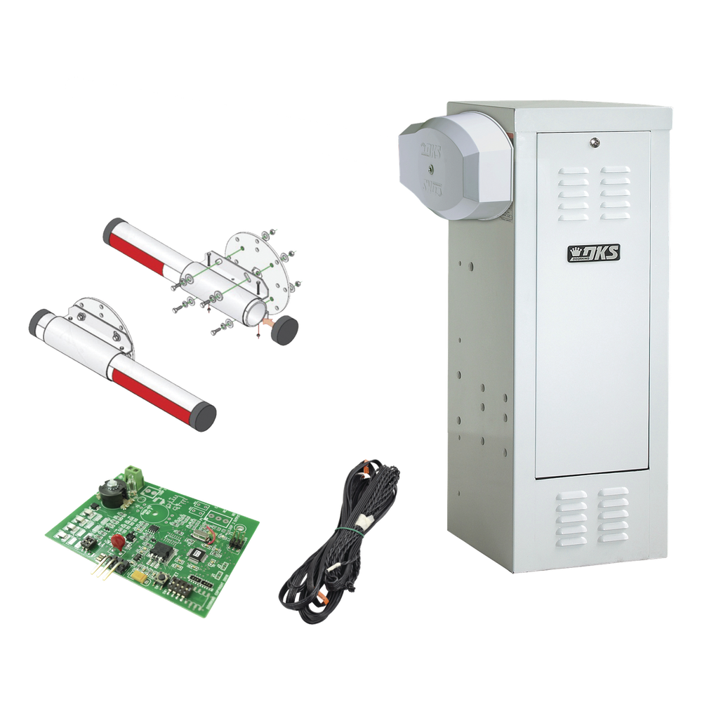 [1601-KTAL] Kit de Barrera Vehicular 1601 de Uso CONTINUO Con Mástil de Aluminio 4 Metros / Incluye Sensor de Masa y Loop