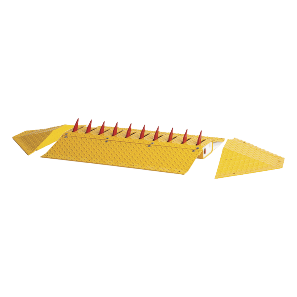 [1610-088] Picos poncha llantas autónomo con biseles laterales / No requiere barrera vehicular / Para delimintar dirección de tráfico vehicular / Compatible con 1601-088 / Mide 90cm (3ft) / Fácil instalación de sobreponer