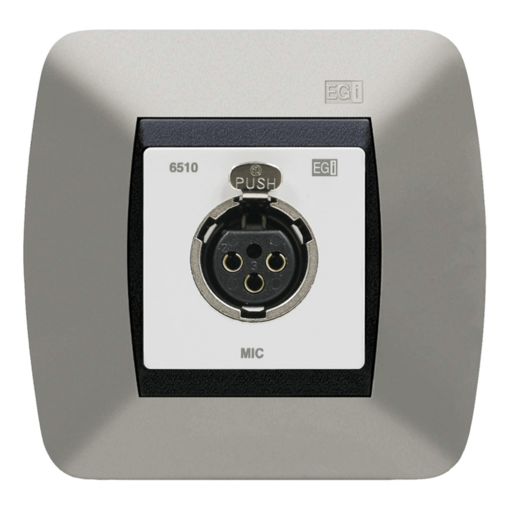 CONEXIÓN CAJA 60 MM. XLR HEMBRA DE PARED. BLANCO