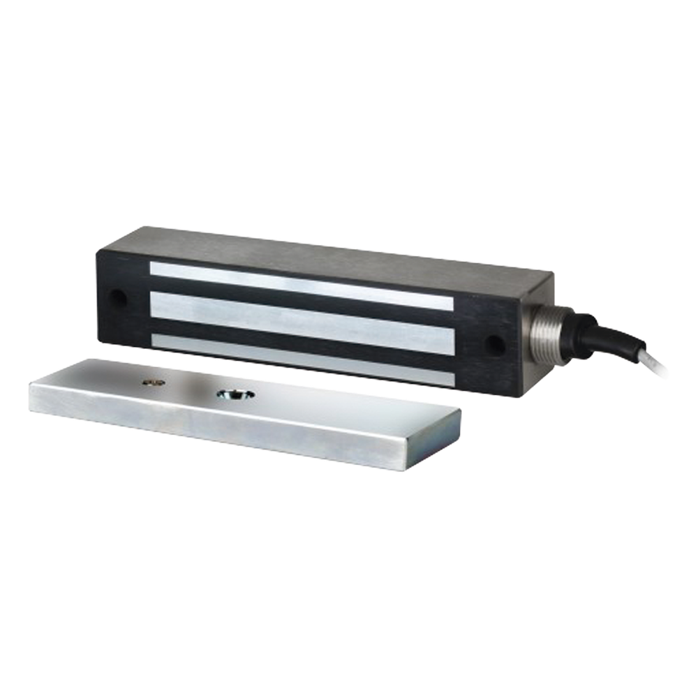 [E-942FC-600] Chapa Magnética 600 Lbs Para Uso en Exterior / IP65 / Con Cordón Armado 91 CM / UL