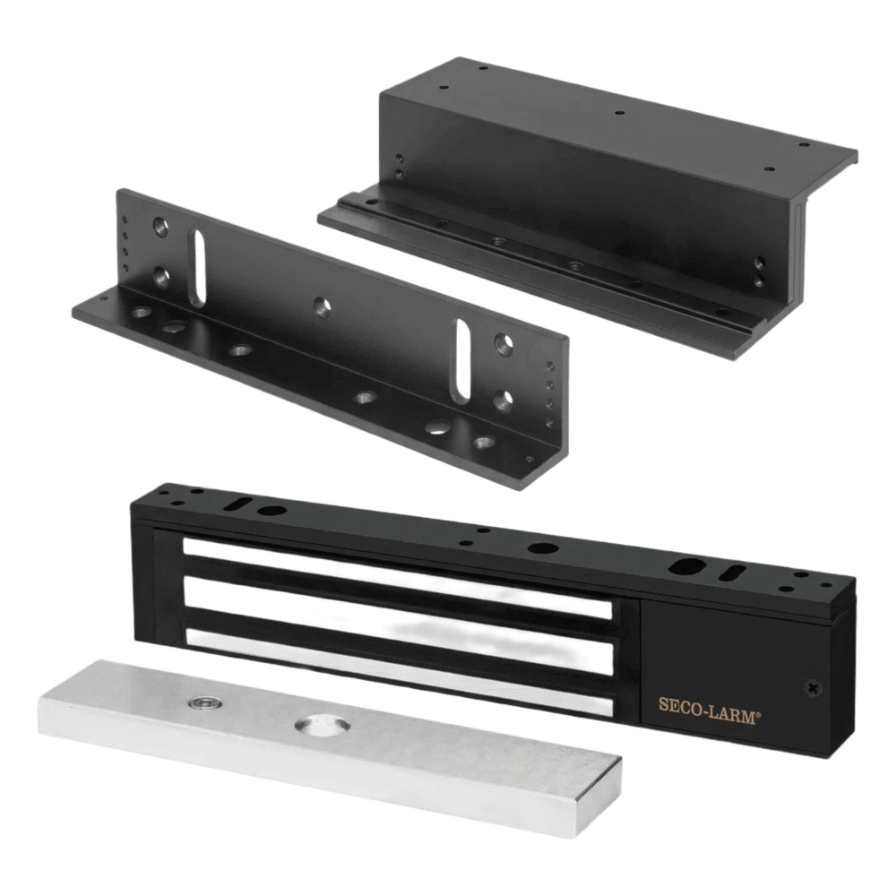 Kit para Control de Acceso Incluye Chapa Magnética de 600 Lbs negro