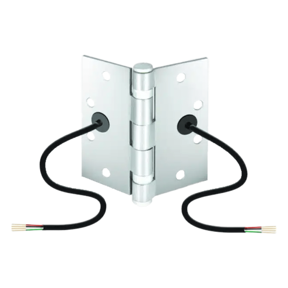 [SD-H412] Bisagra de Transferencia Eléctrica SD-H412 / 12-24 VAC / VDC / 4 Hilos 28AWG / Acero Resistente a Vandalismo / Transferencia de Energía y Datos / Reemplazo de Bisagra Estándar
