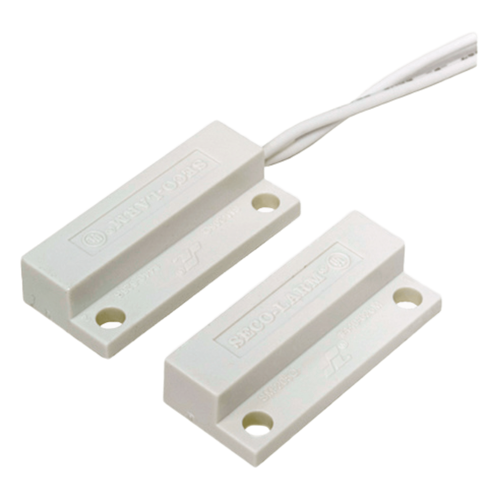 [SM-205Q/W] Contactos Magnéticos de montaje Superficial / Miniatura / Lazo Cerrado / Gap 3 / 4" / Cables Laterales / Blanco o Café / Alta Resistencia