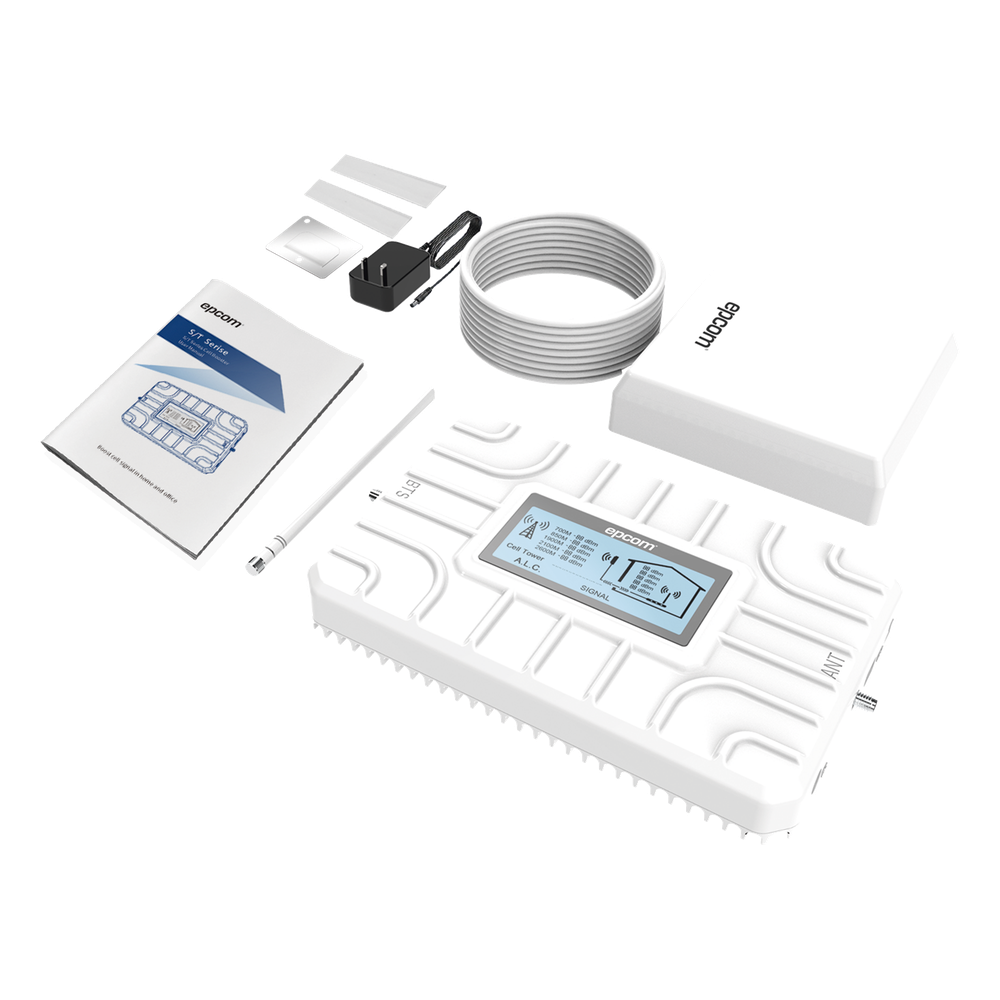 Kit amplificador de señal celular 2G, 3G, 4G y 5G, 150 m²