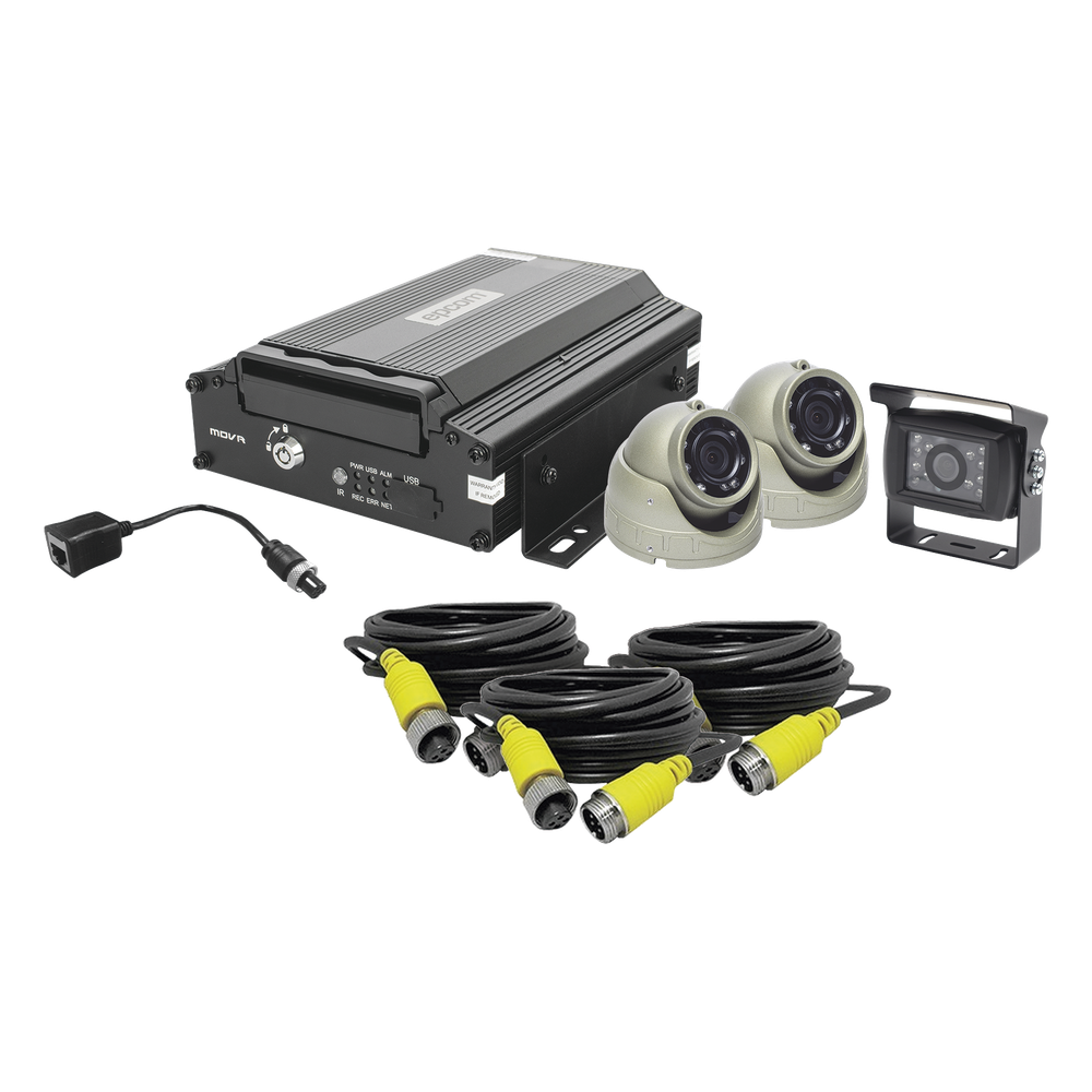 [XMR401NHDSKIT] KIT DVR PARA VEHICULO / INCLUYE / CÁMARAS PARA INTERIOR / CÁMARA PARA EXTERIOR, / 2MP AHD / CABLES EXTENSORES / ADAPTADOR LAN