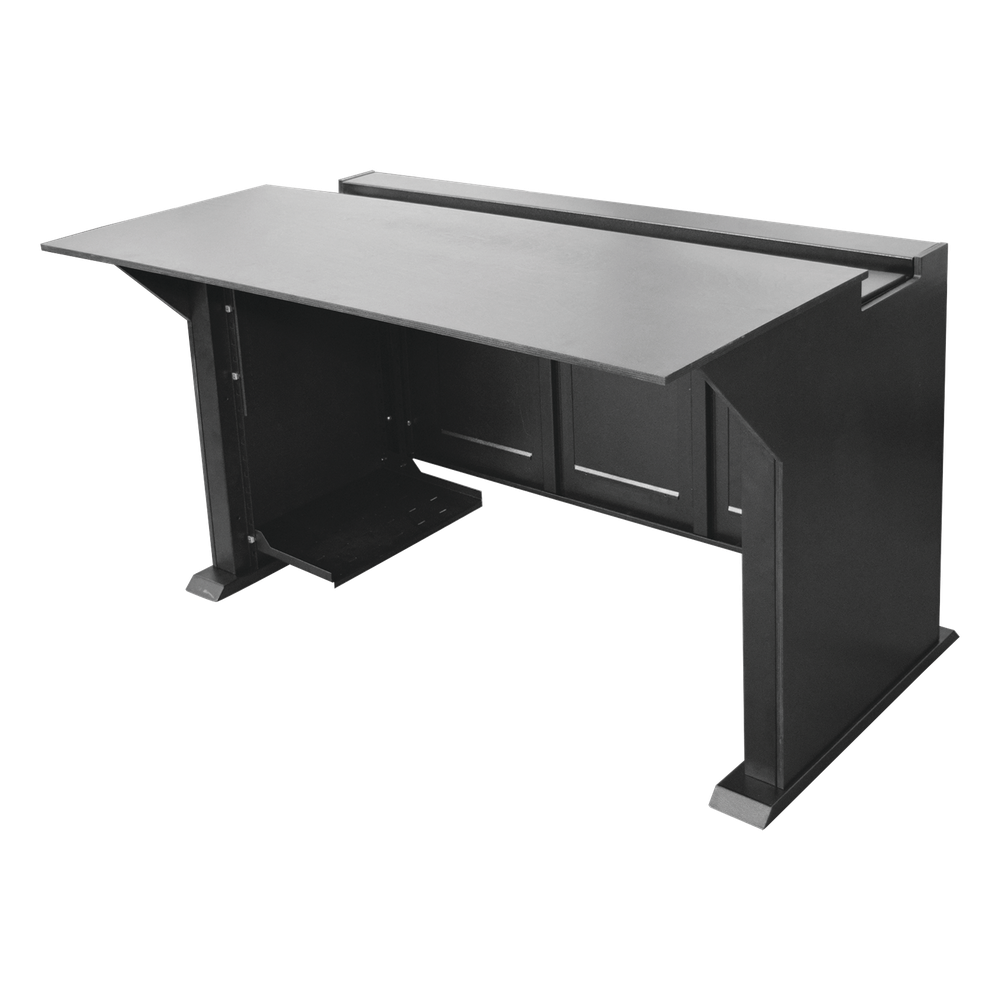 Escritorio Estación Mobiliaria Profesional de Monitoreo negro
