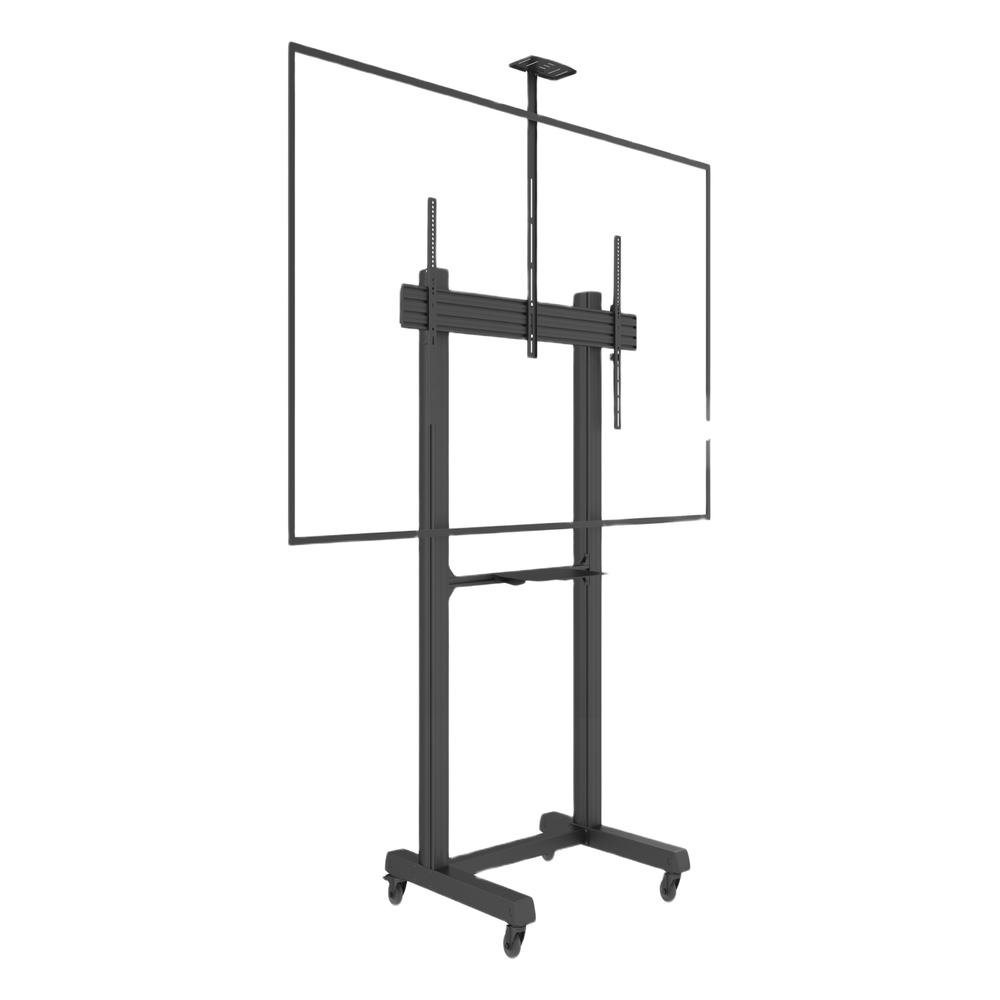 [EMFS1B1] montaje de Piso Móvil para Pantallas de 65 in a 100 in | vesa 100 x 100 hasta 1000 x 600 | carga máxima soportada 120kg| Fabricado en aluminio y acero