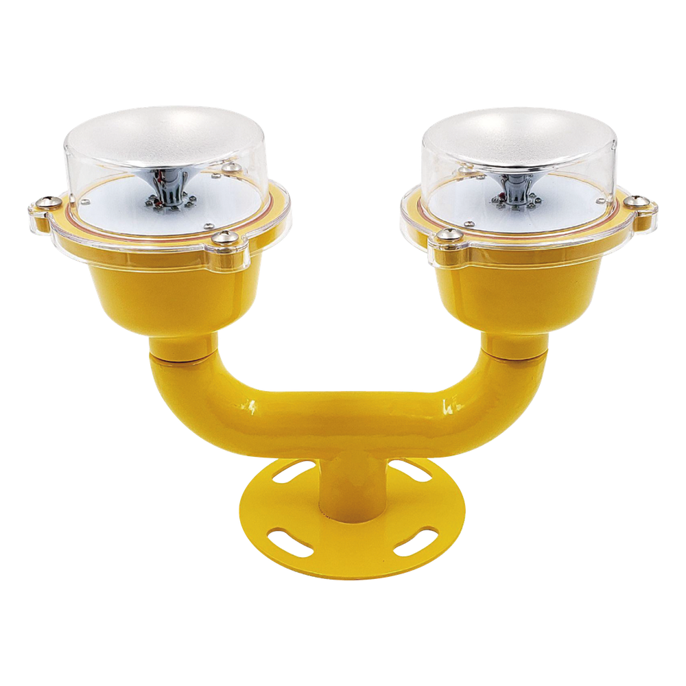 [GS-LI-D] Lámpara de Obstrucción Doble color Rojo / IP65 / Luz fija o parpadeante / Voltaje de Operación 110 AC / 220 AC