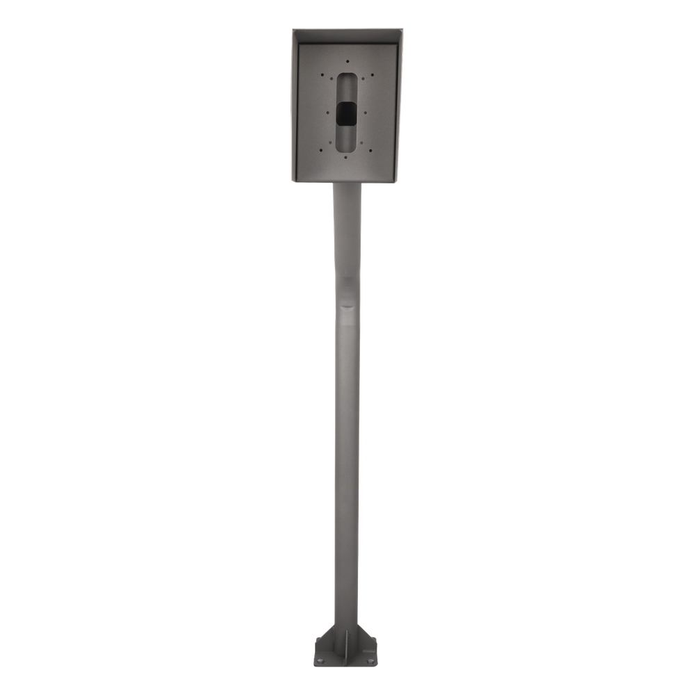 [POSTEINT-KIT] Poste y Cubierta industrial para montaje de Porteros IP Fanvil y Grandstream, altura de 1.2 metros, pintura electrostática color gris