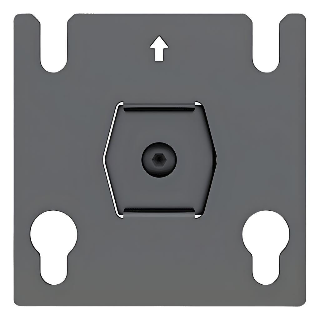 [SDJH633] Accesorio - Placa Adaptadora para Panel LED 20 x 20.5 mm | Dimensiones 64 x 64 x 2 mm | Diámetro de Orificio Ø10.3 mm | Separación de Orificios 40 mm