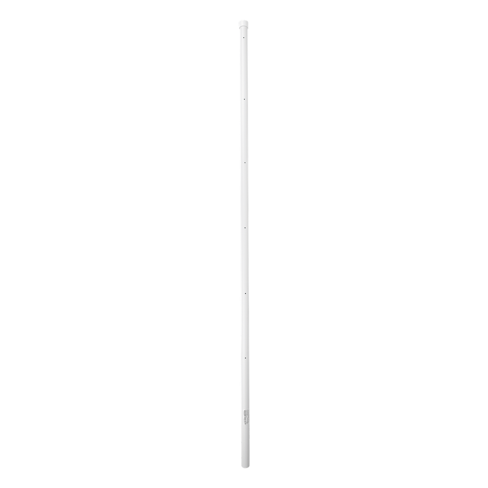 [SYS-POST-ESQ-6W] Poste de Esquina para Cerca Electrificada. Tubo Galva. de 1.4 m, cal. 18 de 1" Diam. + Pintura Blanca. Ideal para 6 Aisladores