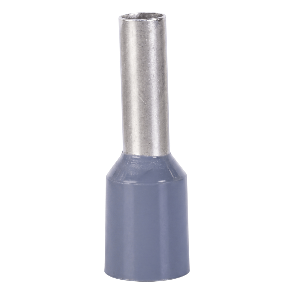 Conector Ferrule | 20AWG | Conductor Latón Estañado | Aislamiento PVC Gris | 25 Piezas por Bolsa