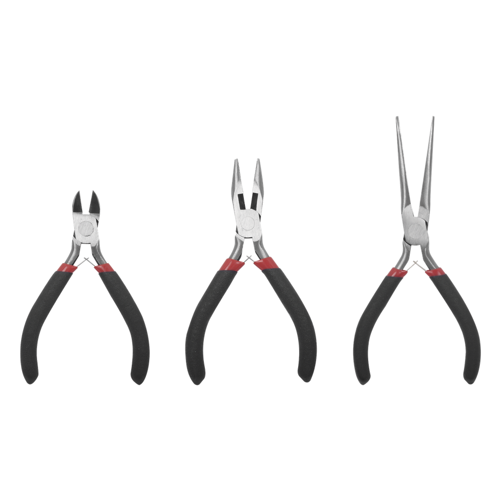 [EP345] Juego de 3 Mini Pinzas de Corte de 5". Incluye: Pinza de Punta