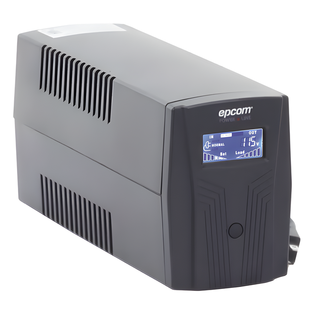 [EPU600LCD] UPS de 600VA / 360W / Protección contra Descarga, Sobretensión y Picos Transitorios / Entrada y Salida 120 Vca / Clavija NEMA 5-15P / 4 Tomas NEMA 5-15R