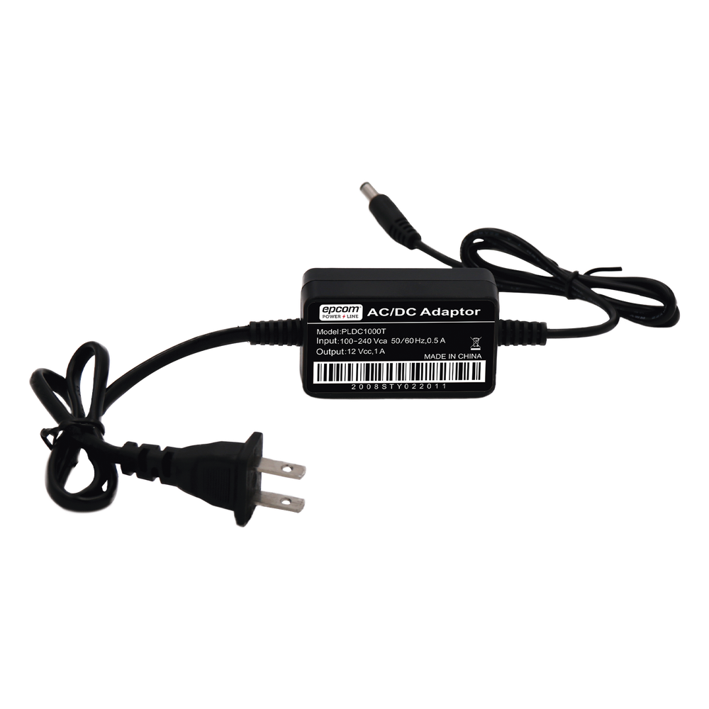 Adaptador de pared de 12Vcc @ 1 A con cable y clavija Nema 1-15