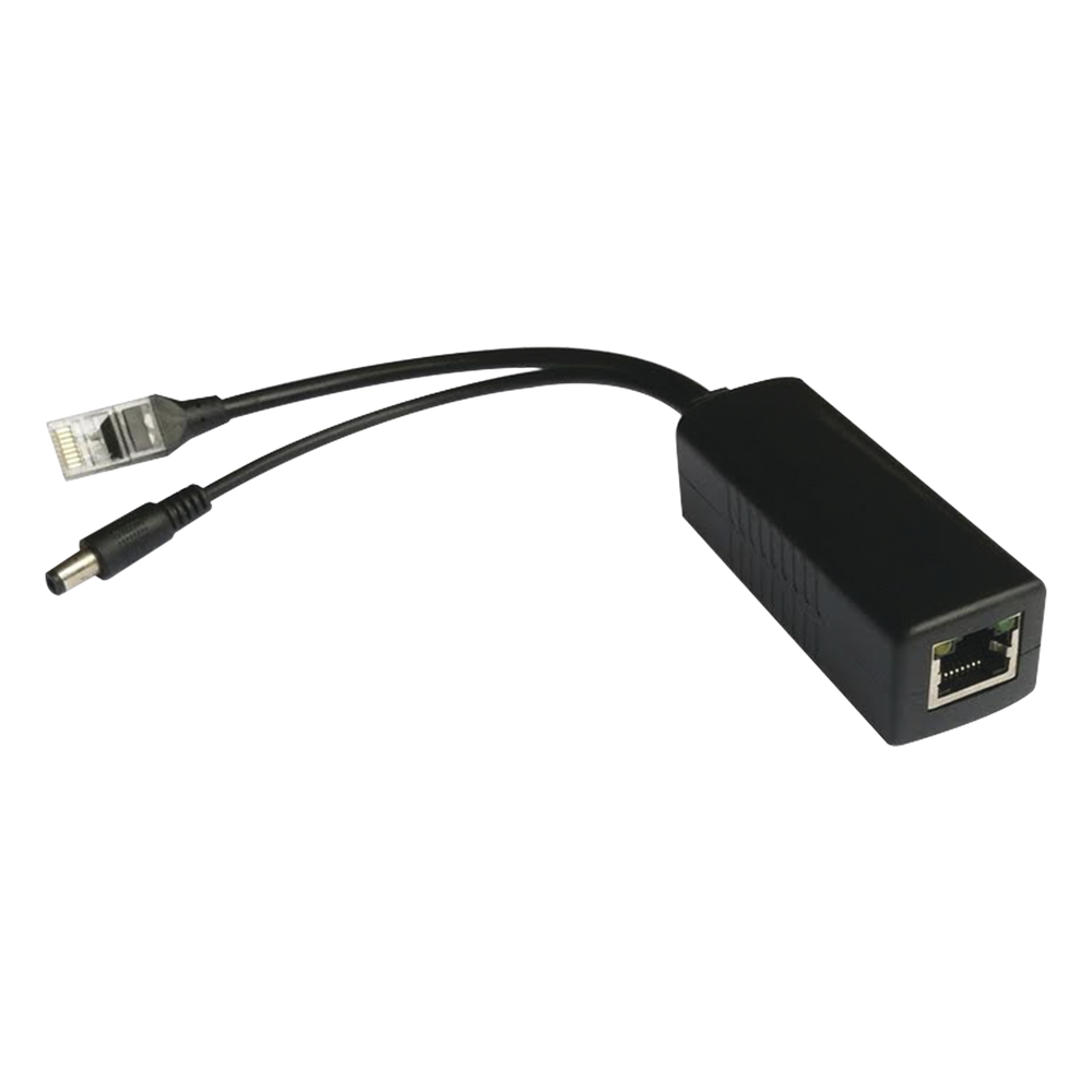 [TTPL100] Cable divisor PoE pasivo de 48-55 Vcc @ 12 Vcc, 2 A. Aplicaciones como adaptar micrófonos en cámaras IP