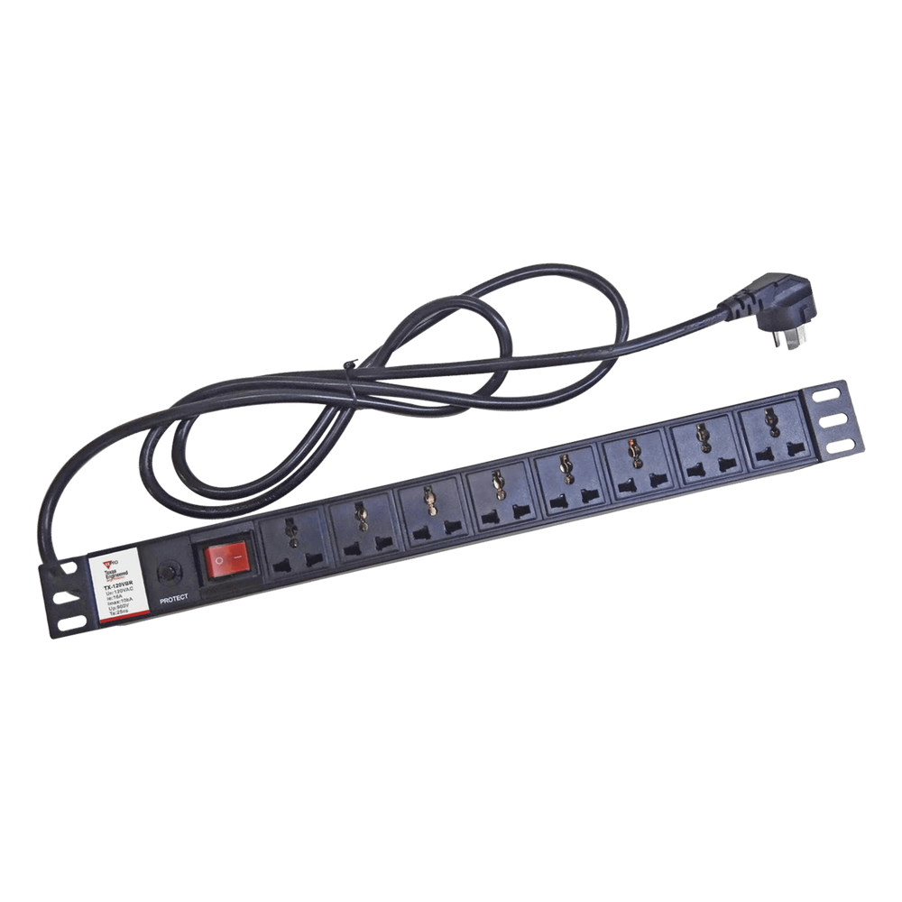 [TX120VBR] Protector de 120 Vca con 8 contactos de alimentación