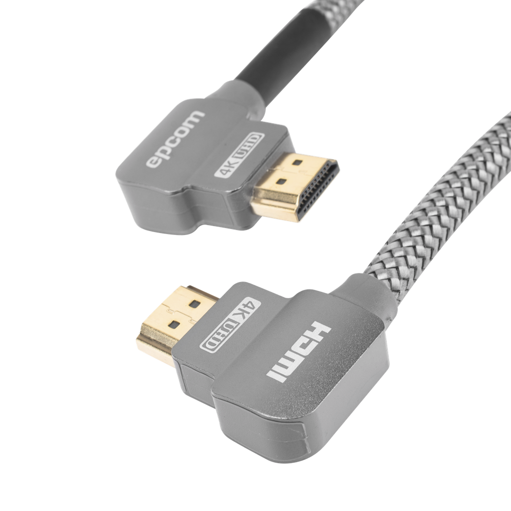Cable HDMI Ángulo 90° 4K, 1 m, 18Gbps