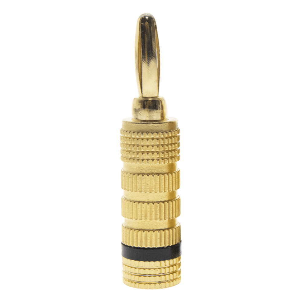 Conector Banana Tipo Tornillo para Bocinas negro