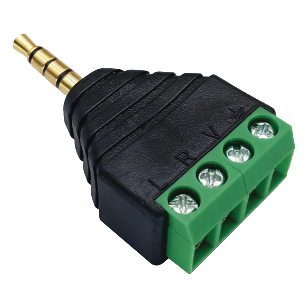 [EP-CON311] Conector de audio de 3.5mm macho a terminal de tornillo