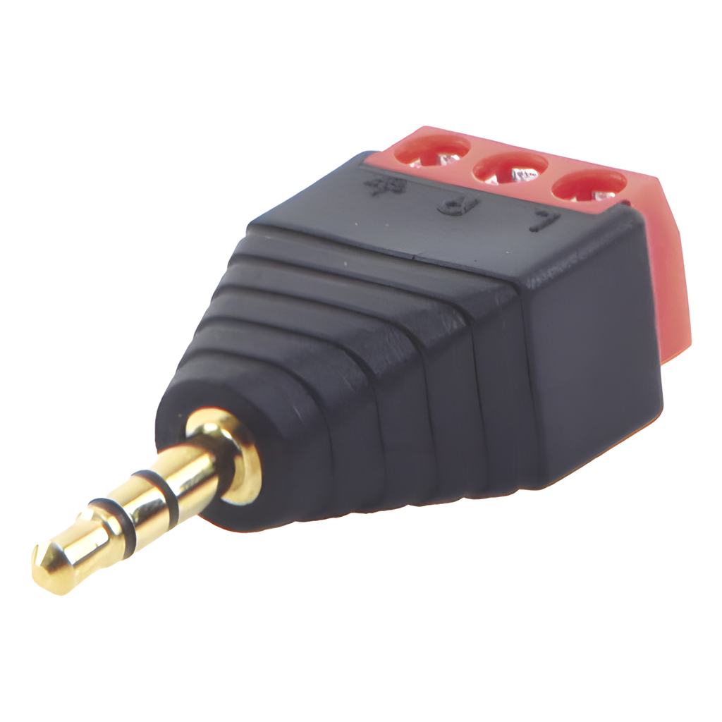 Conector de audio de 3.5mm macho a terminal de tornillo