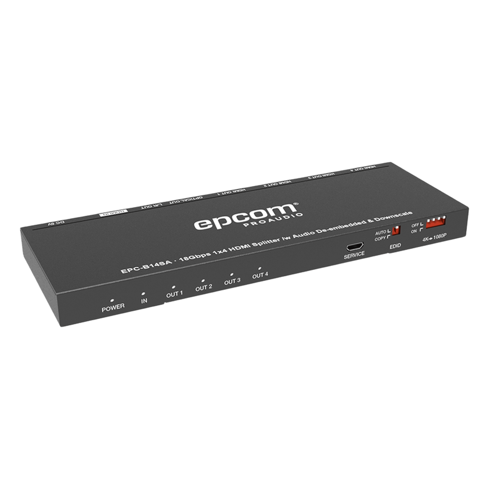 Splitter HDMI 1x4 4K, 4 salidas, 18Gbps