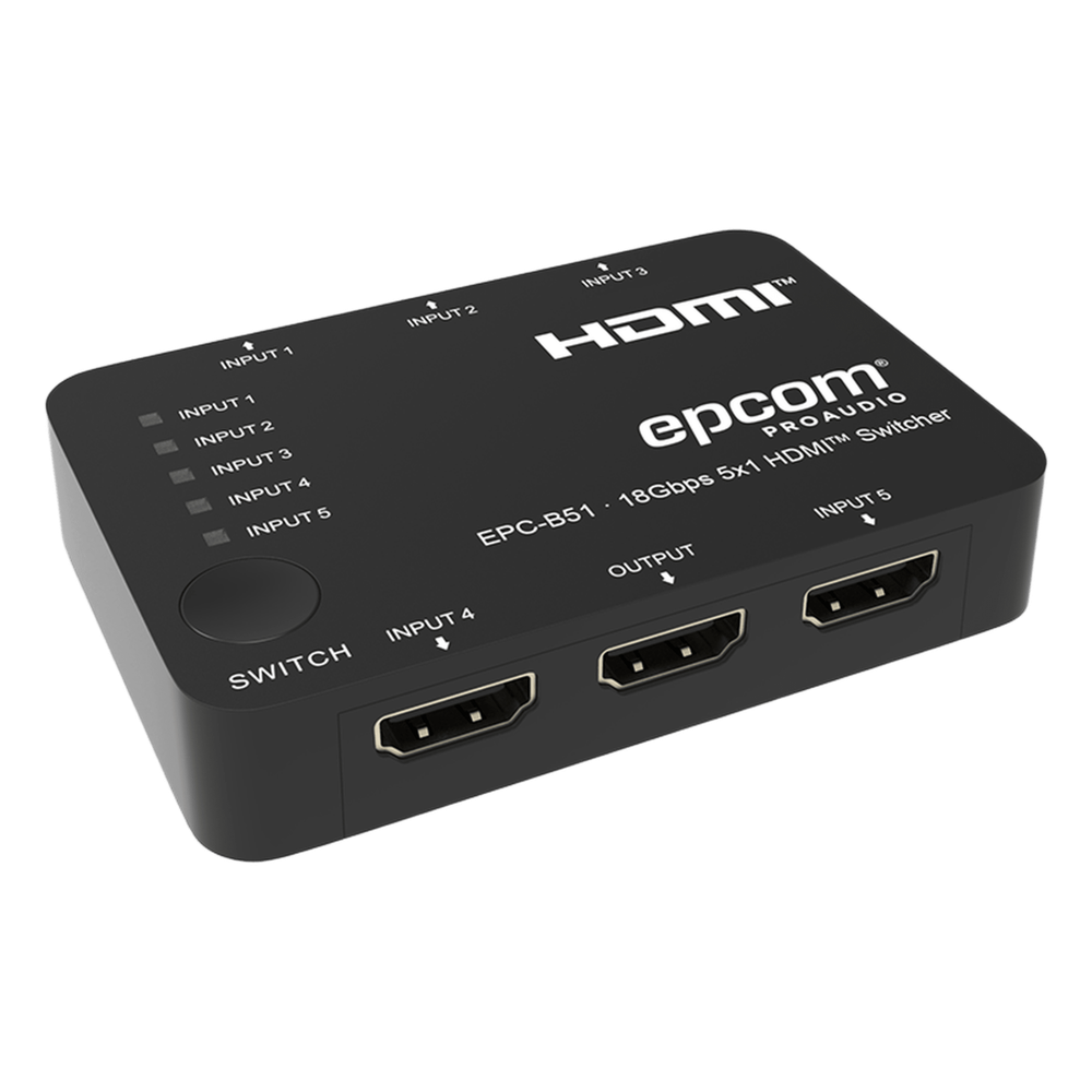 Switch HDMI 5x1 18Gbps, 4K