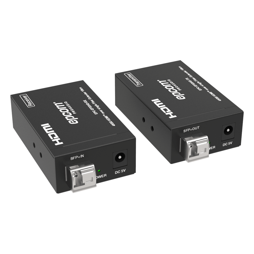 Extensor HDMI sobre Fibra Óptica | Resolución 4K2K@60Hz | Monomodo LC | 4:4:4 | Ancho de Banda 18 Gbps | Distancia hasta 10 km | HDCP 2.2 | HDR10+ Dolby Visión | Audio 7.1CH