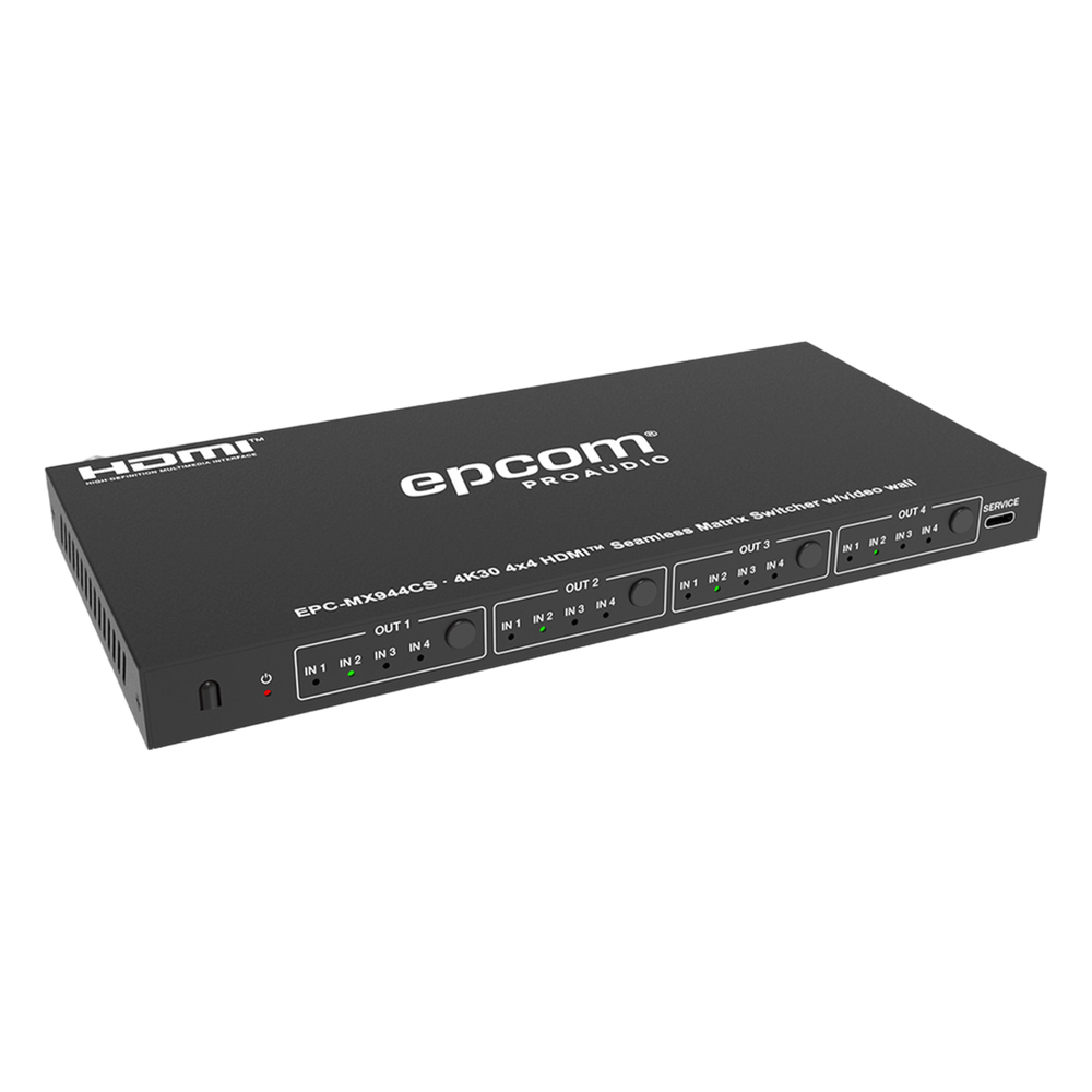 Matriz de Video HDMI 4x4 4K, 10.2 Gbps