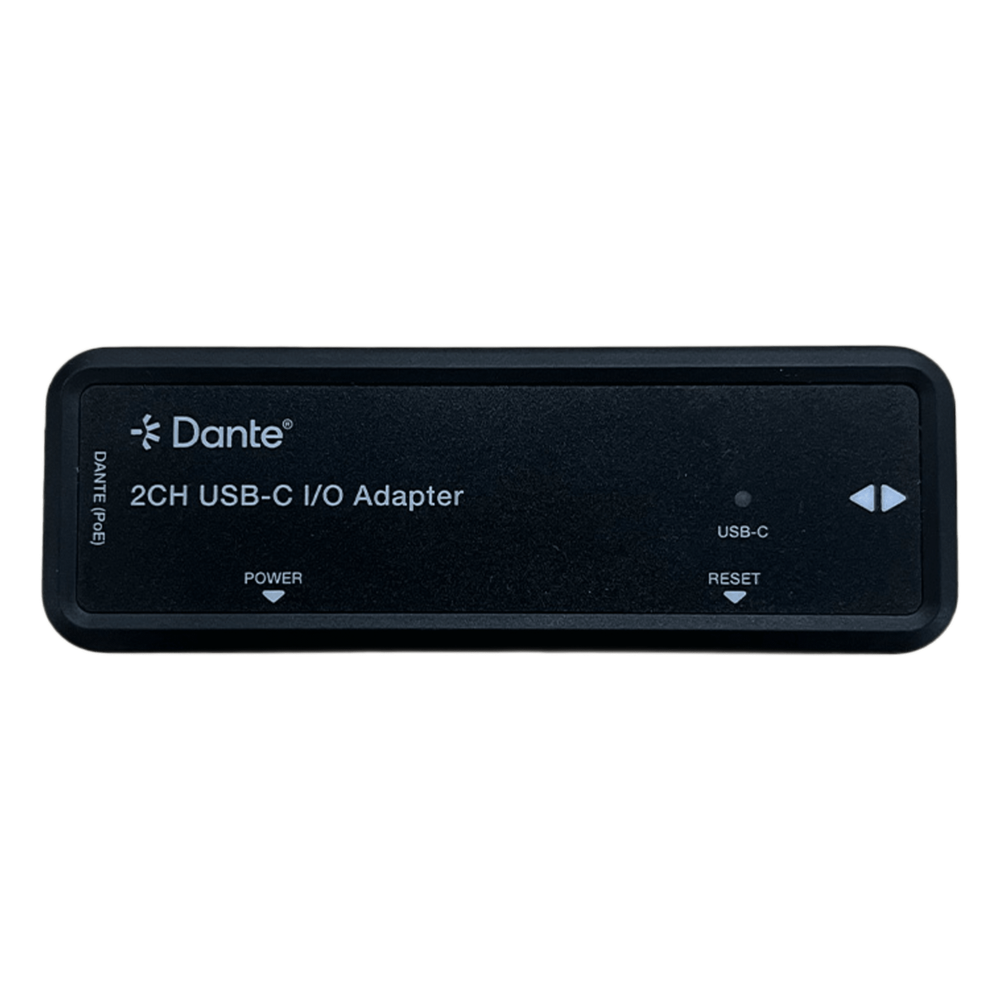 Extensor de Audio Dante® 2CH USB-C I / O Adapter | HDMI 1.4 | 4K@30Hz | Audio 7.1CH HD | USB-C | PoE | Dante® Controller | Latencia Configurable 1-5ms | ESD Protección IEC 61000-4-2