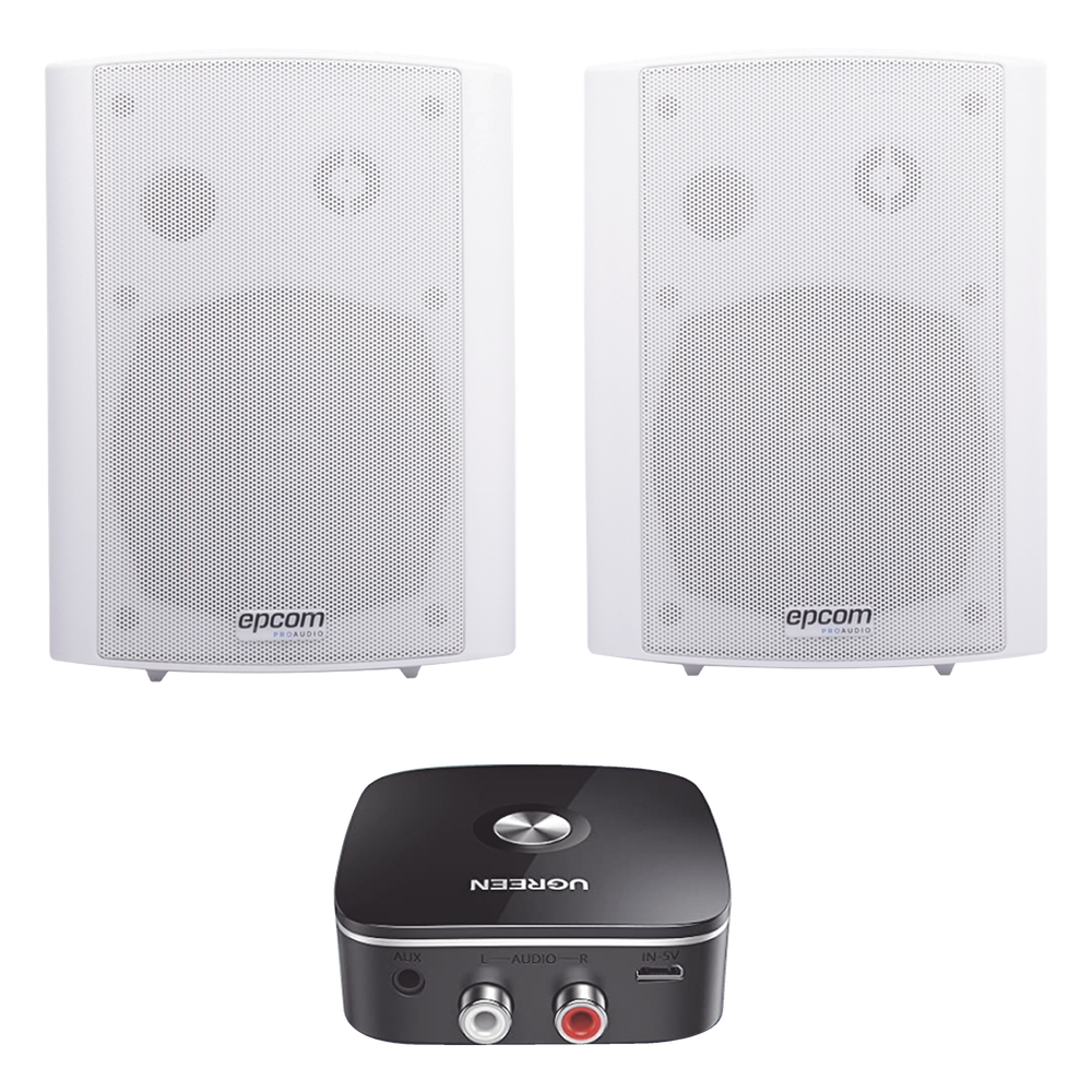 Kit Altavoces + Modulo Receptor BT blanco