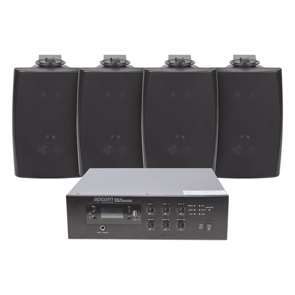 Kit de amplificador 120 W, 70 / 100V