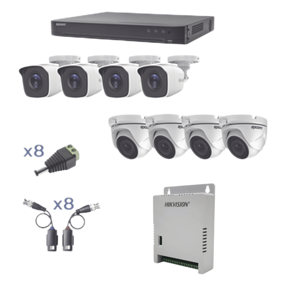 Kit de videovigilancia bala 4 Cámaras, TurboHD, 1080p