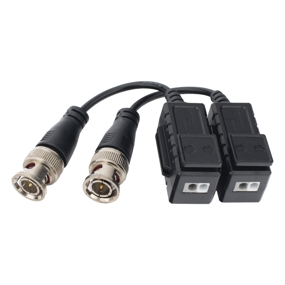 Kit de Transceptores (Baluns) con Terminal PUSH SUPERIOR, Resolución 4K, Cable flexible COAXIAL Blindado / COAXITRON / AUDIO POR COAXITRON / Menu OSD / Conector 100% COBRE / protección TVS, Calidad PREMIUM