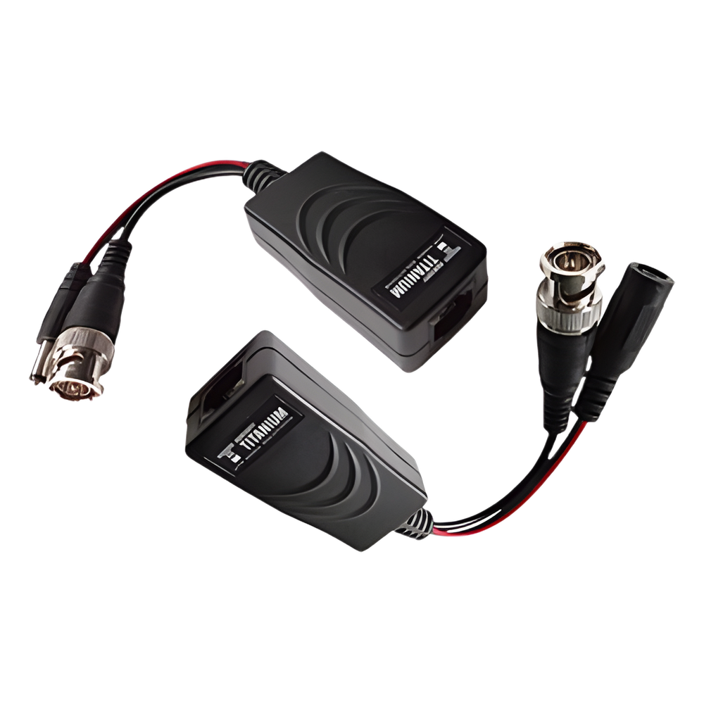 Kit de transceptores activos TURBO HD. Convierte 36 / 24 Vcc a 12 Vcc regulados, a través de cable UTP Cat5e / 6. Transmisión de 200 m (Revisar tabla de resoluciones )