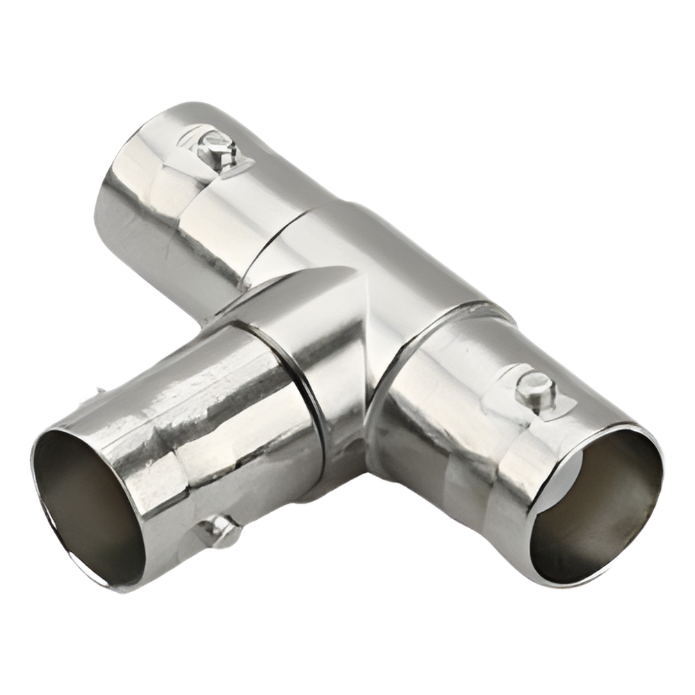 Adaptador en T para 75 Ohm de triple conectores BNC Hembras