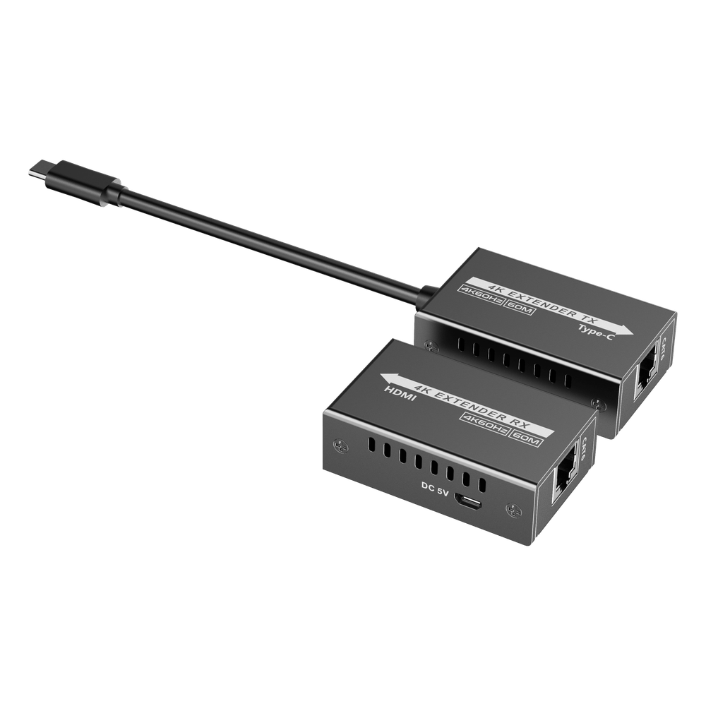 [TT600TH] Extensor Mini 4K120Hz USB-C a HDMI | Transmisión 18 Gbps | Distancia 60m 4K@60Hz | HDR10 / HDCP 2.2 | Protección ESD ±8KV | Alimentación por Fuente de Señal
