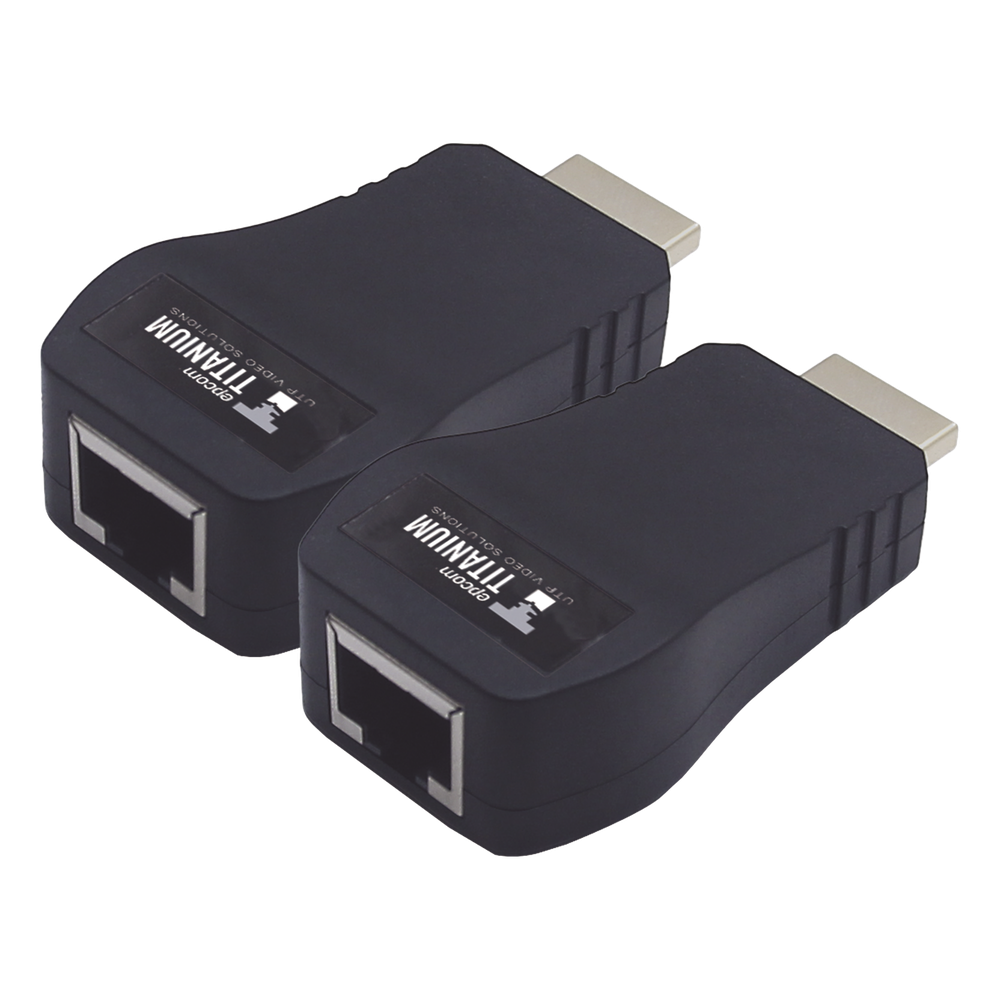 [TTHDMI2RJ] Kit Extensor 25m convertidor Señal HDMI a UTP (Cat5e / Cat 6) / Calidad PREMIUM