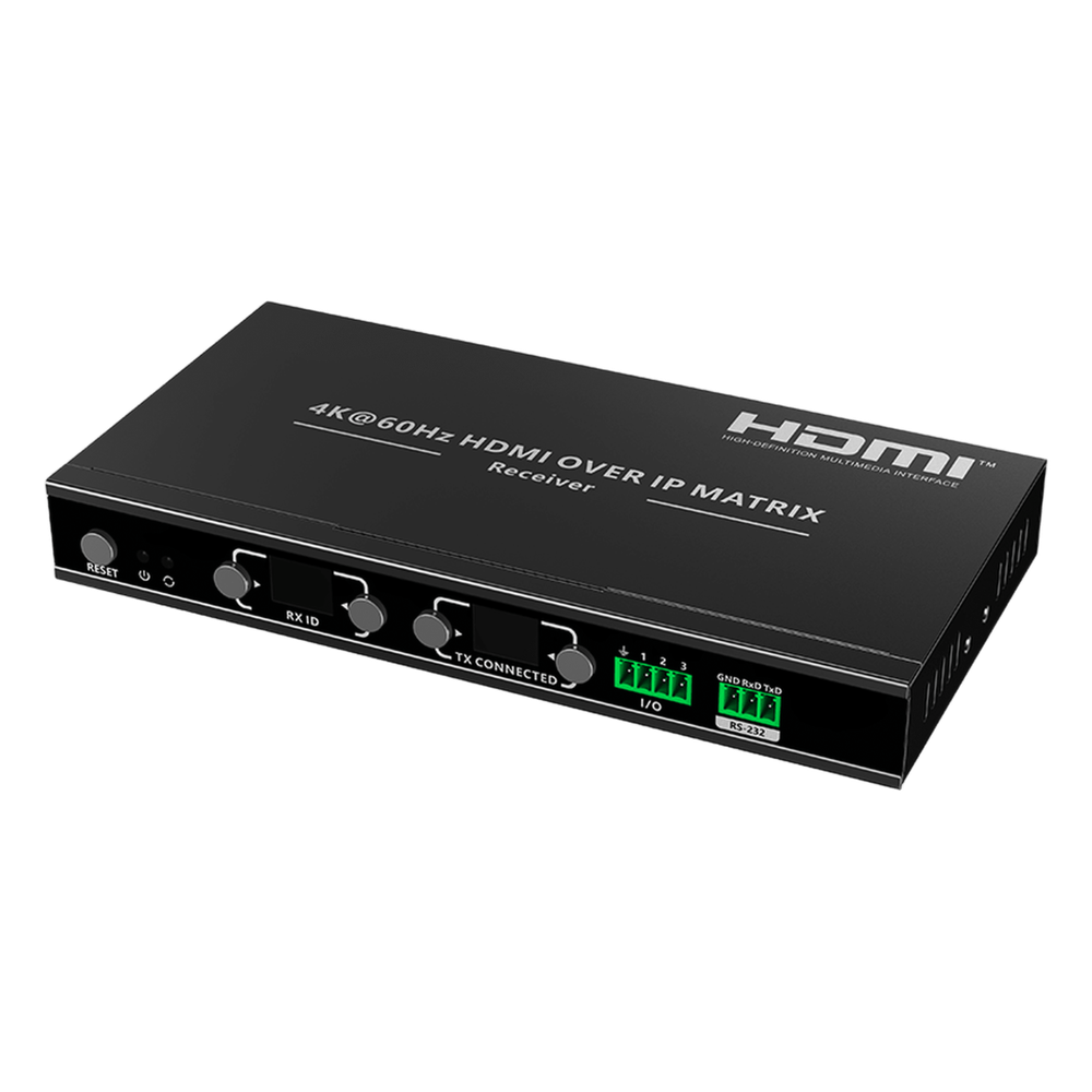 [TTMOIPRX] Receptor Extensor de matriz HDMI sobre IP IG de 4K60 Hz con videowall