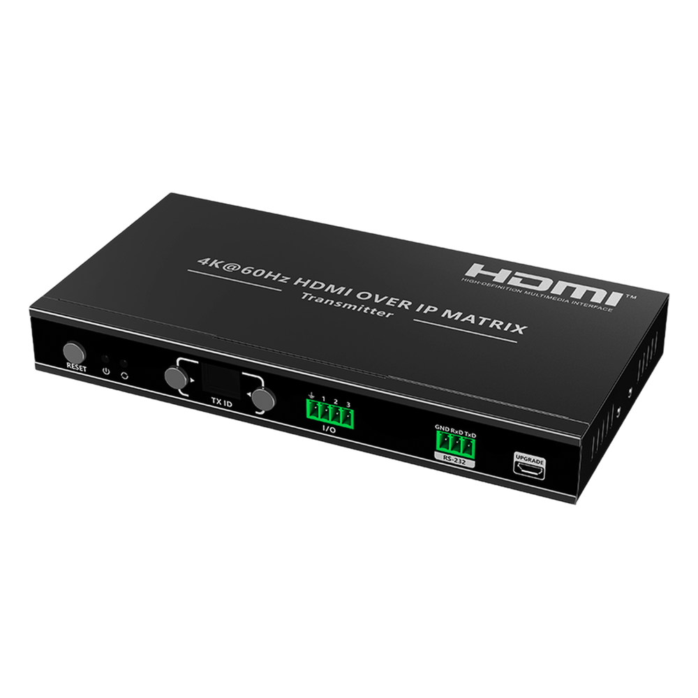 [TTMOIPTX] Extensor HDMI sobre IP | Transmisor | 4K@60Hz | 120 m | HDMI 2.0 | HDCP 2.2 | PoE | RS-232 | IR Bidireccional | Multicast