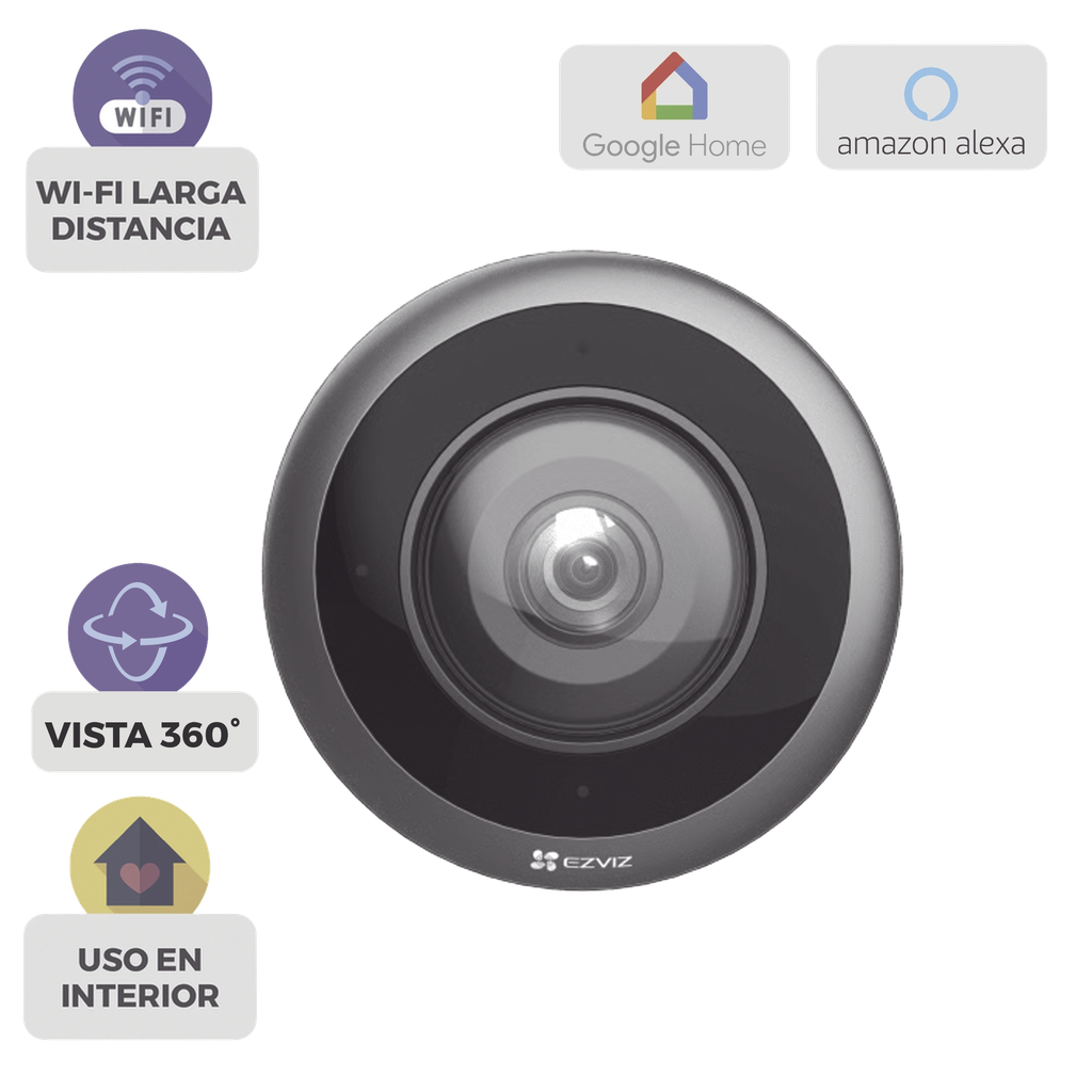 Cámara panorámica Wi-Fi doble banda, 3K, audio bidireccional