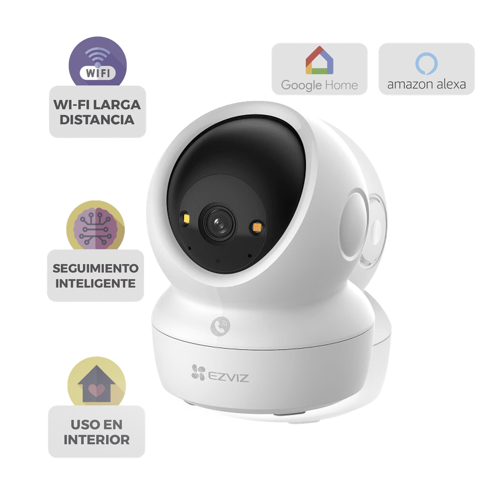 [CS-H6C-G1/8MP] Cámara PT Wi-Fi, 8 MP, audio bidireccional