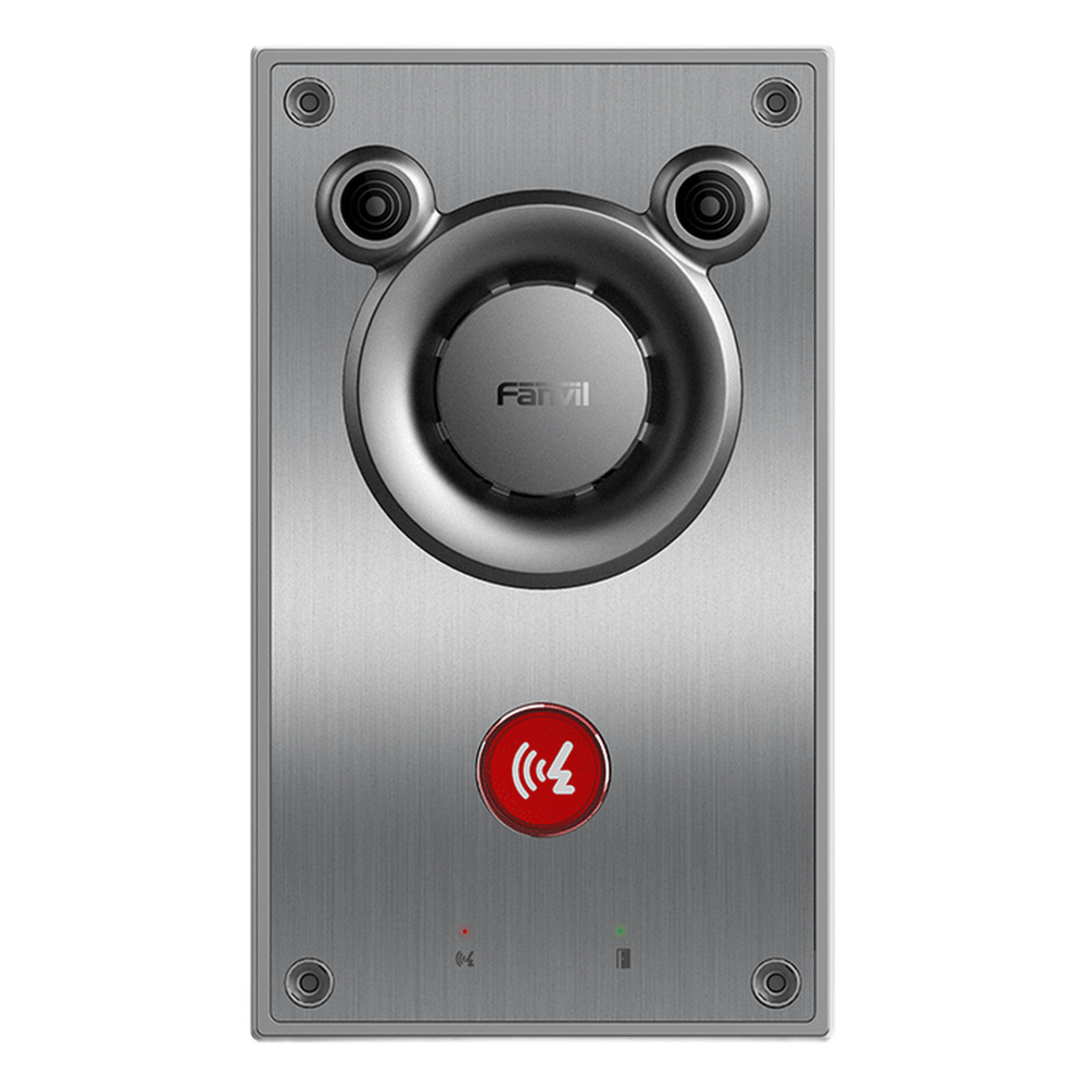 [A12F] Intercomunicador IP de Emergencia / Altavoz 10W / 2 Líneas SIP / IP66 e IK10 Anti-vandálico / PoE 802.3af / Doble Micrófono con Reducción de Ruido / -40°C a 70°C