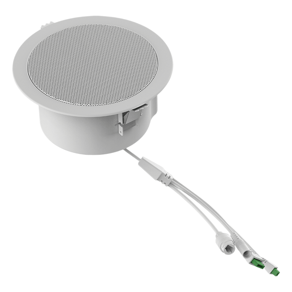 Altavoz de techo para voceo y paging, 2 líneas SIP, potencia de hasta 10W, alimentación vía PoE