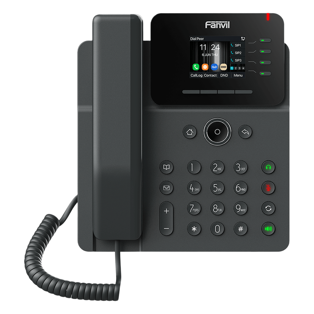 Teléfono IP 4 líneas, PoE, 2.4"