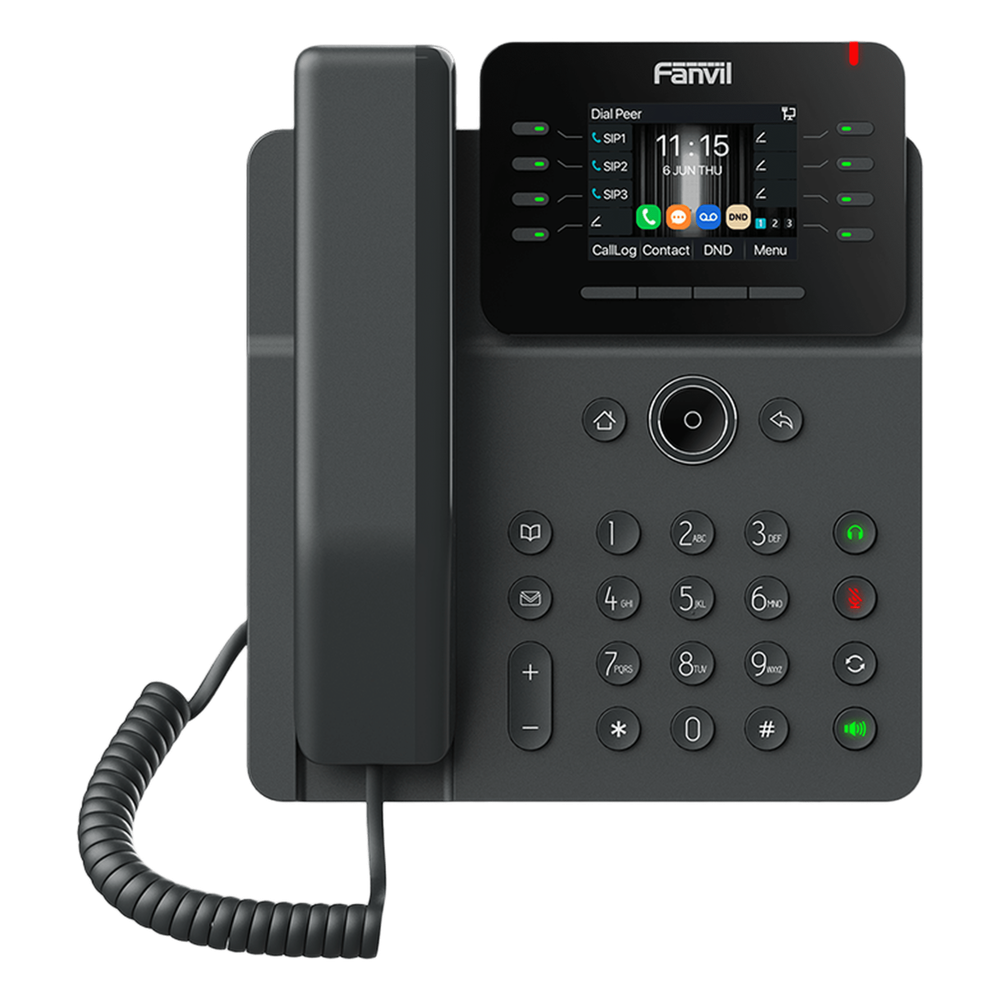 Teléfono IP 12 líneas, PoE, Wi-Fi, Bluetooth, 2.8"