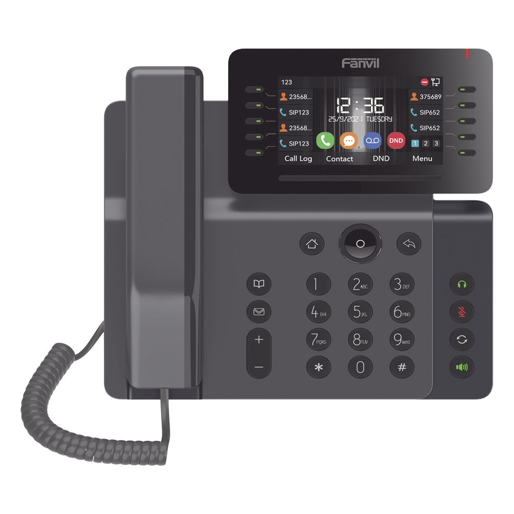 Teléfono IP 20 líneas, PoE, Wi-Fi, Bluetooth, 4.3"